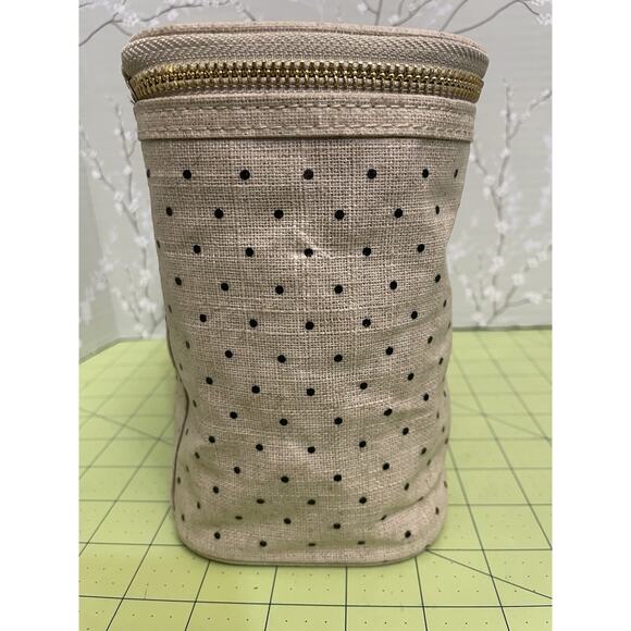 Kate Spade New York Out To Lunch Insulated Bag Zippered Make Up Tote Polka Dot - Picture 5 of 11